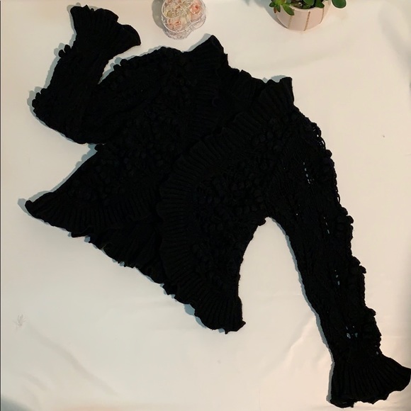 Hand knit wool jacket. Very  nice shape when wear. - Picture 6 of 8